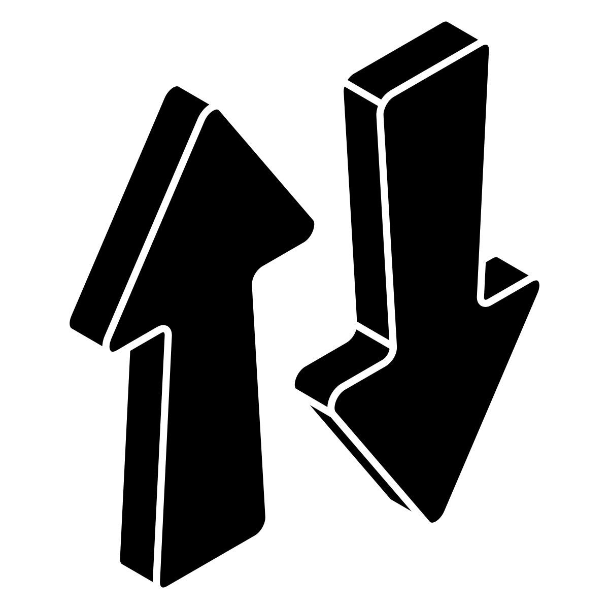 opposite direction arrows icon