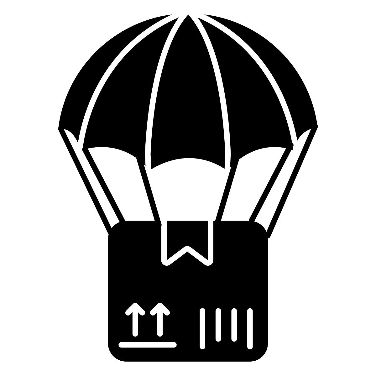 consegna con paracadute icon