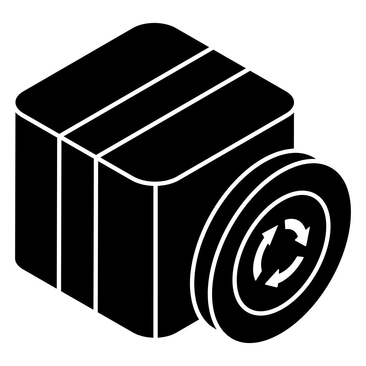 parcel recycling icon