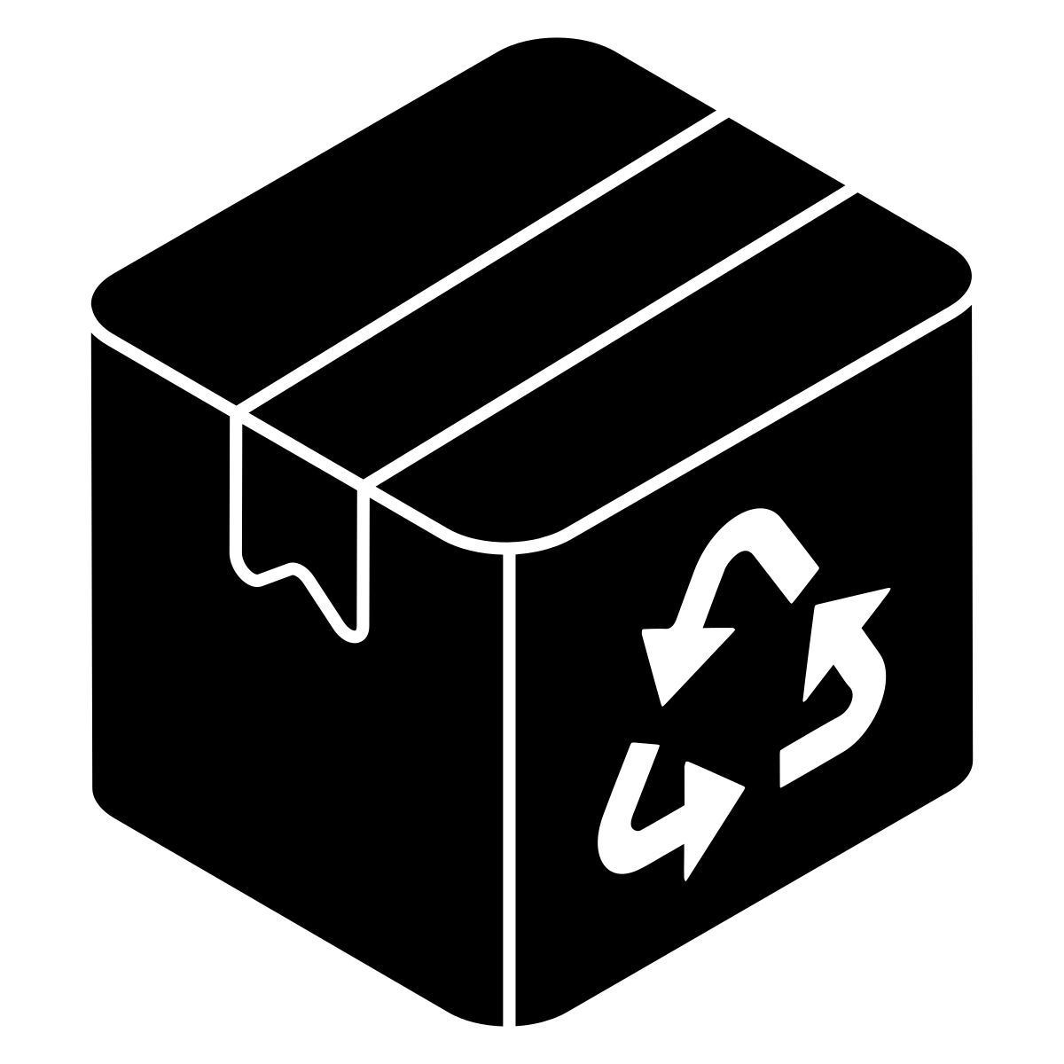 parcel recycling icon