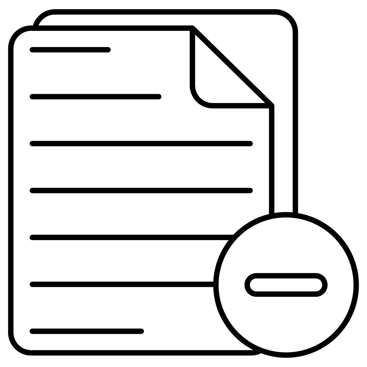 rimuovi file icon