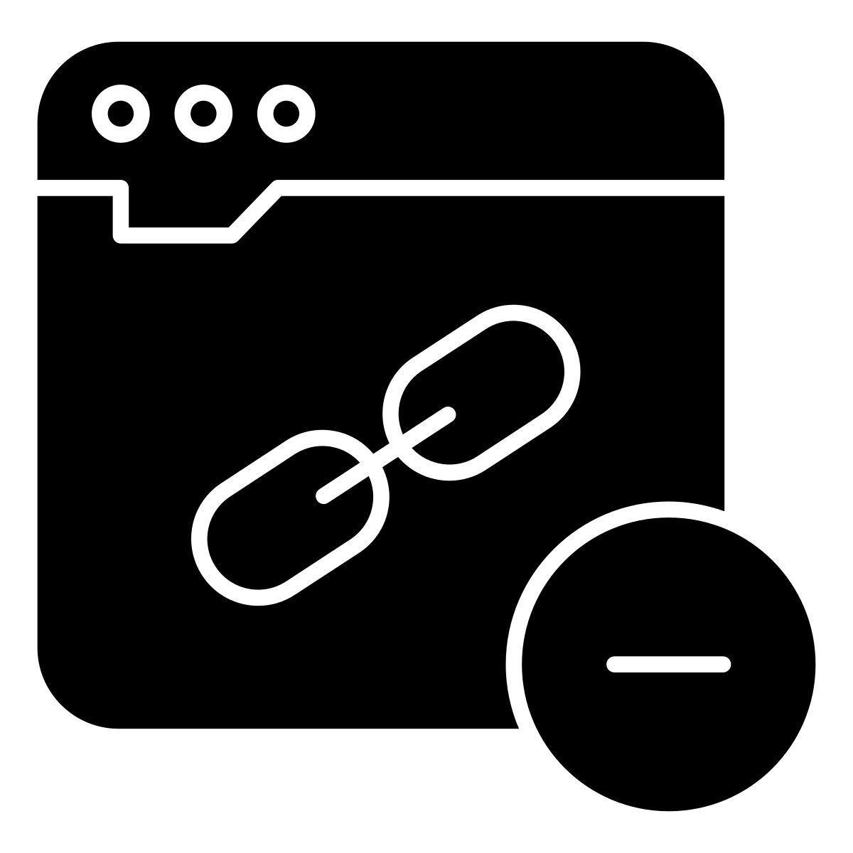 remove web linkage icon