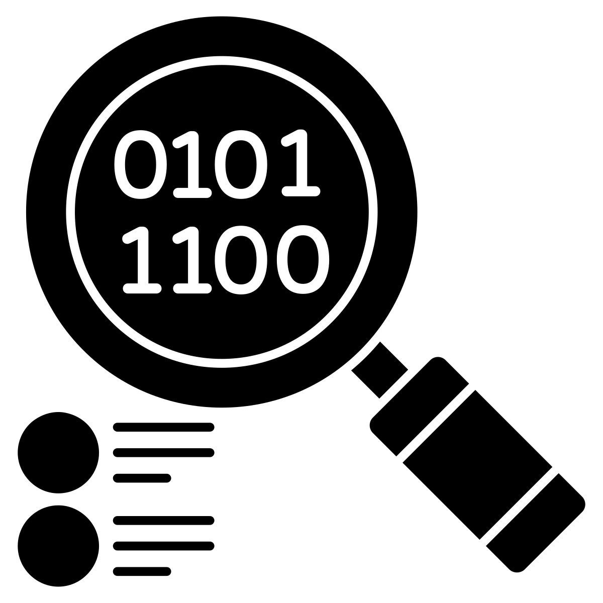 rechercher des données binaires icon
