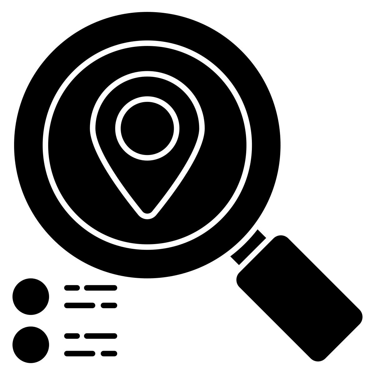 emplacement de recherche icon
