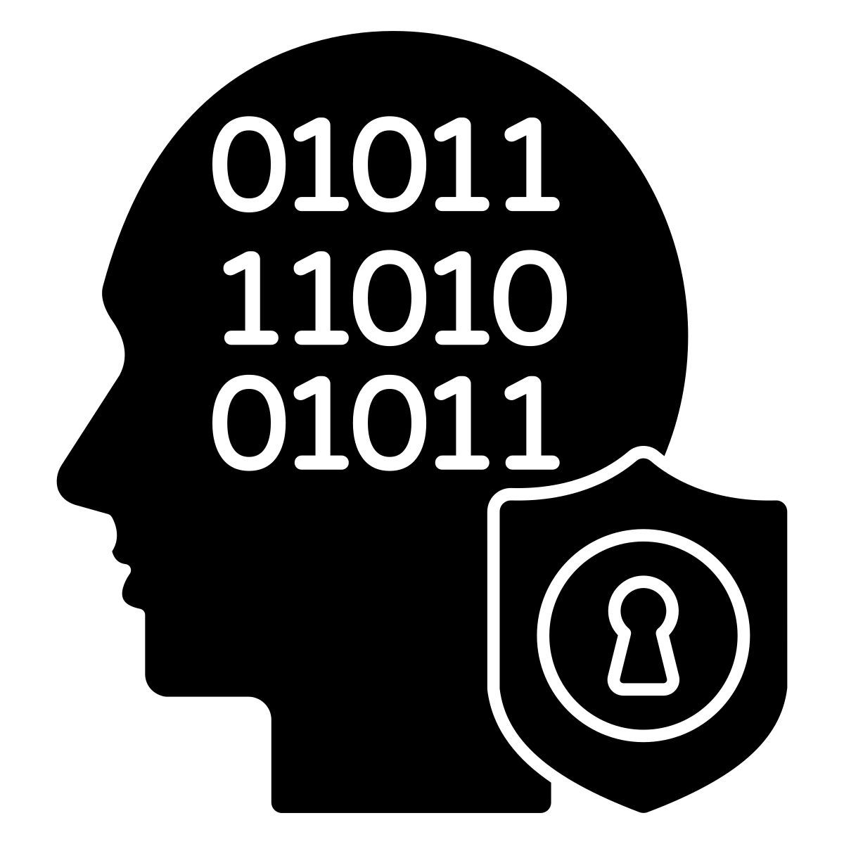 secure binary data icon
