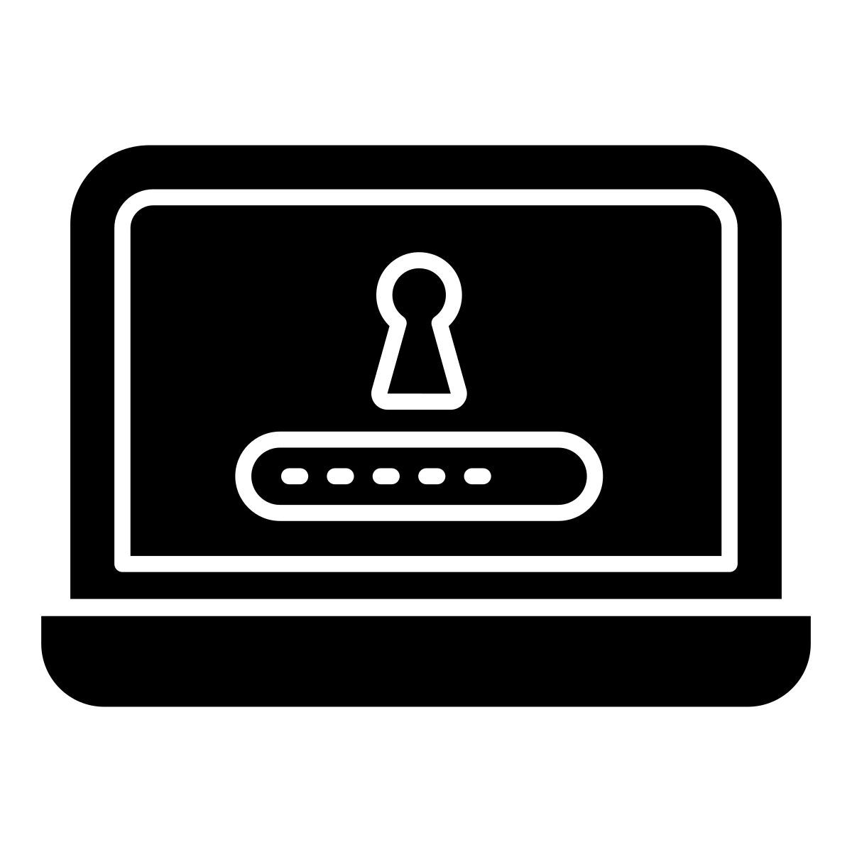 secure laptop icon