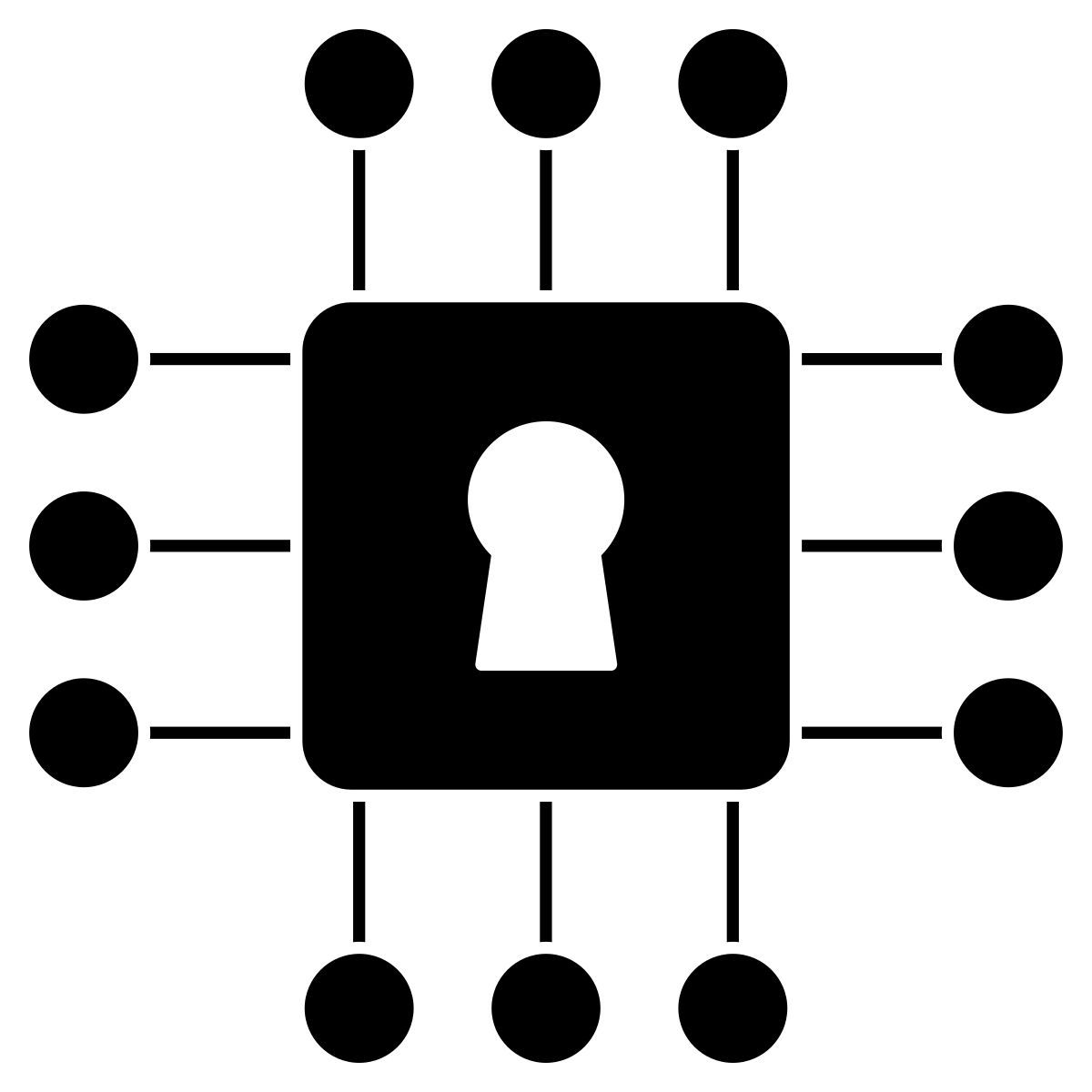 secure microchip icon