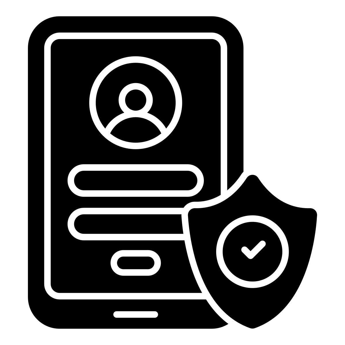 secure mobile profile icon