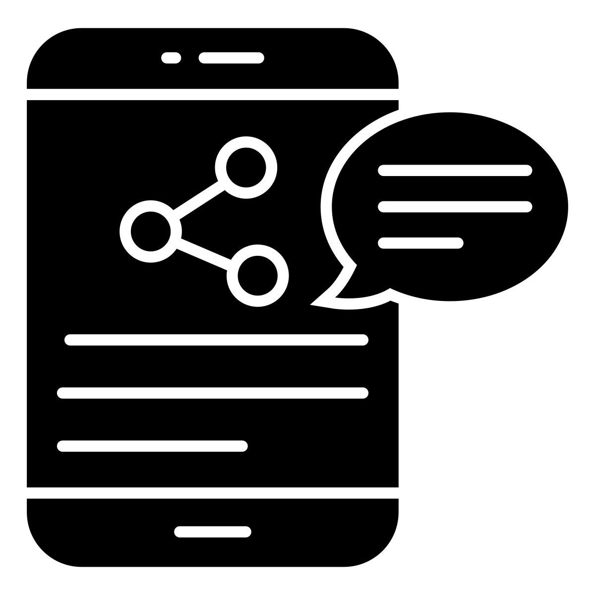 share mobile chat icon