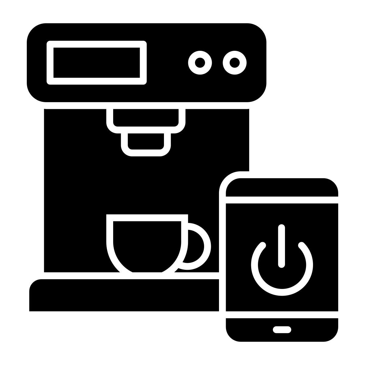 smart coffee machine icon