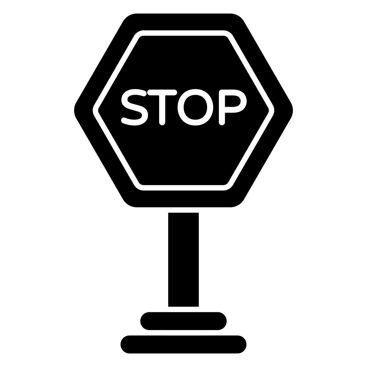 panneau d'arrêt icon