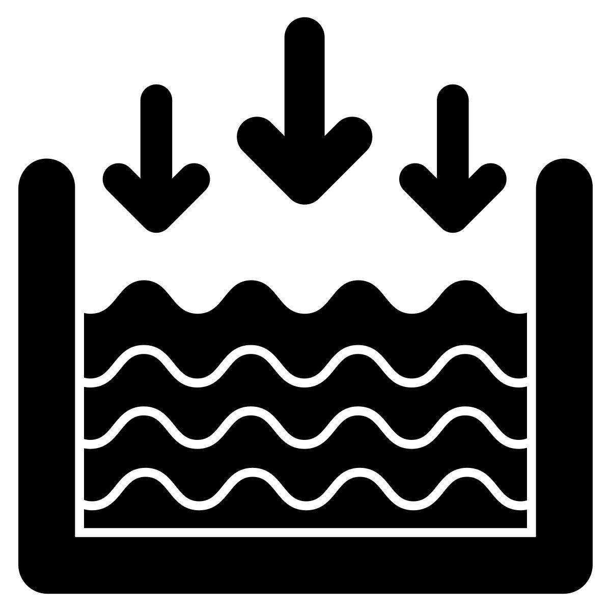 wasserstand gesunken icon