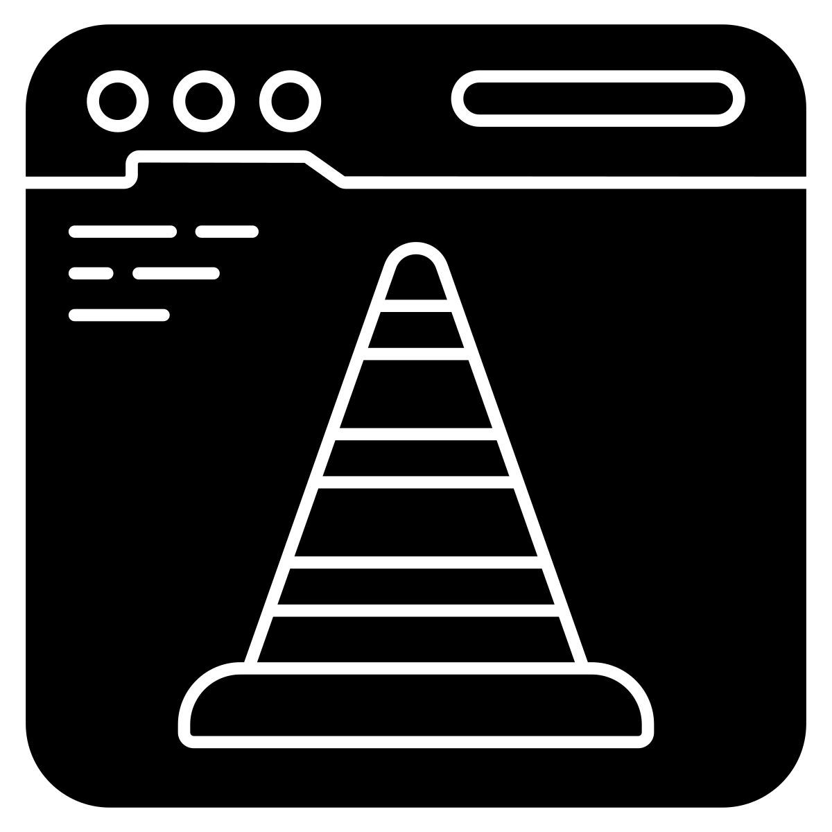 construção de web icon