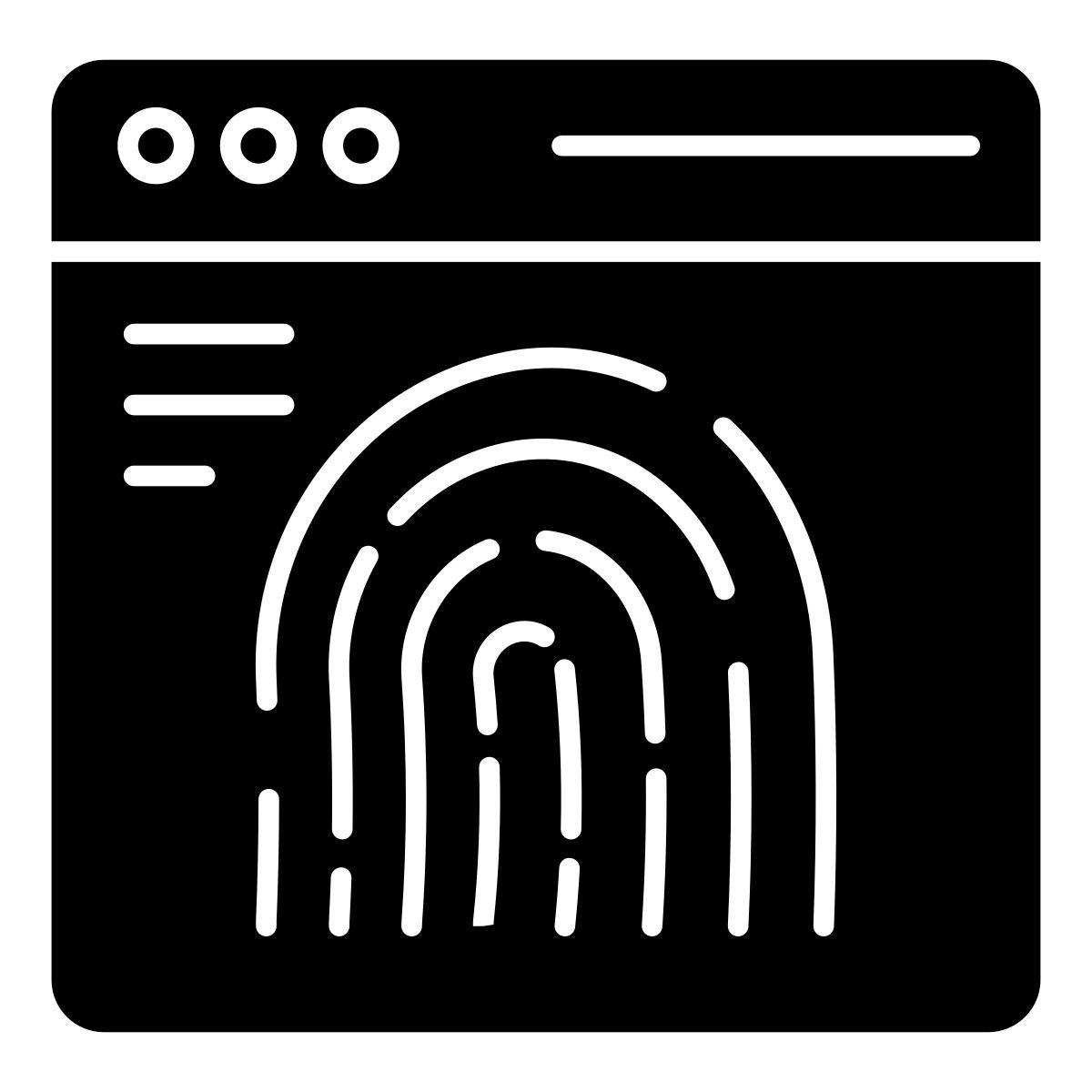 web fingerprint access icon