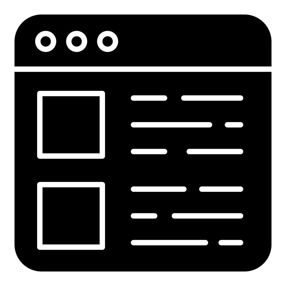 web layout icon