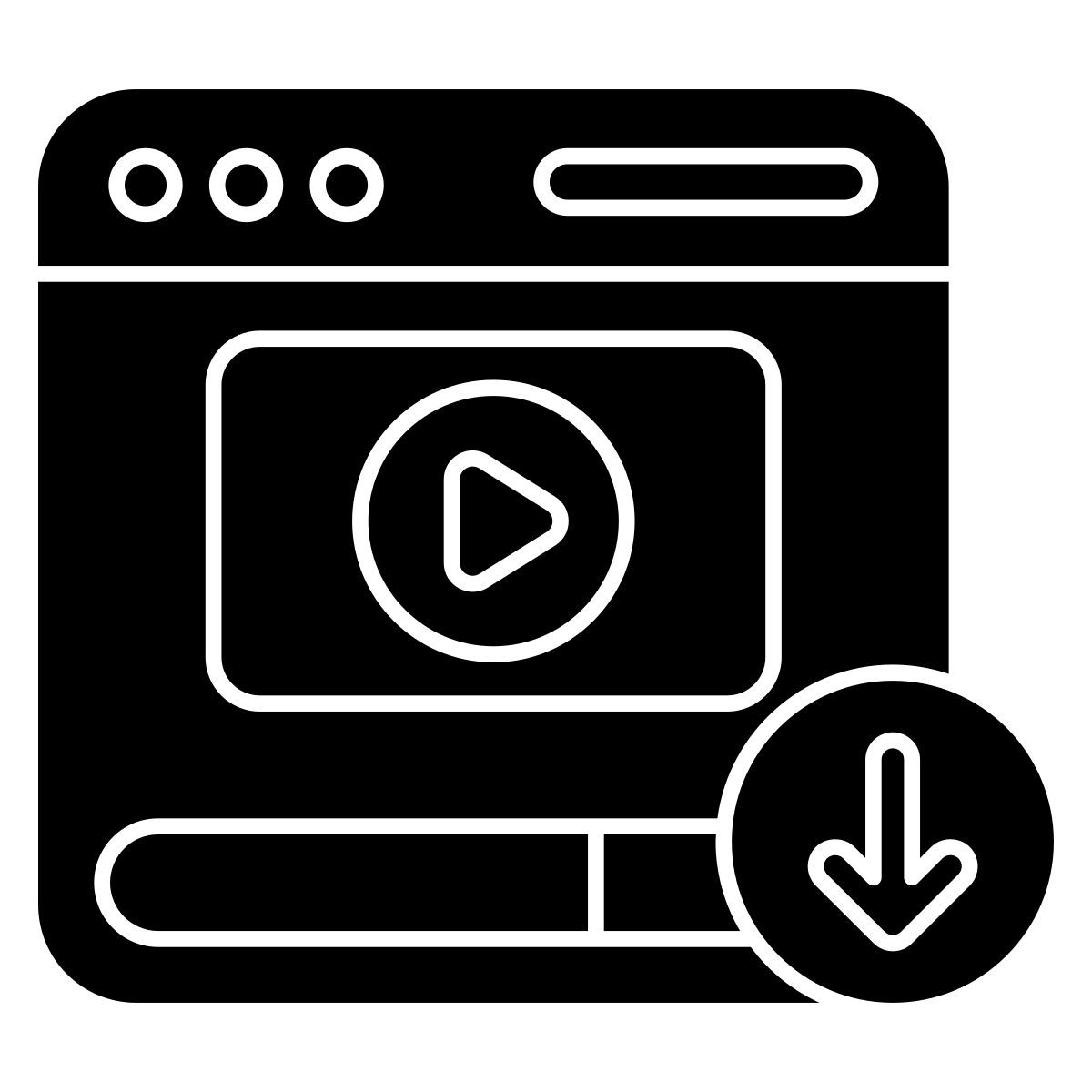 descarga de vídeo web icon