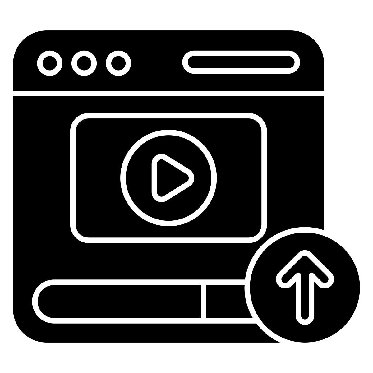 subida de vídeo a la web icon