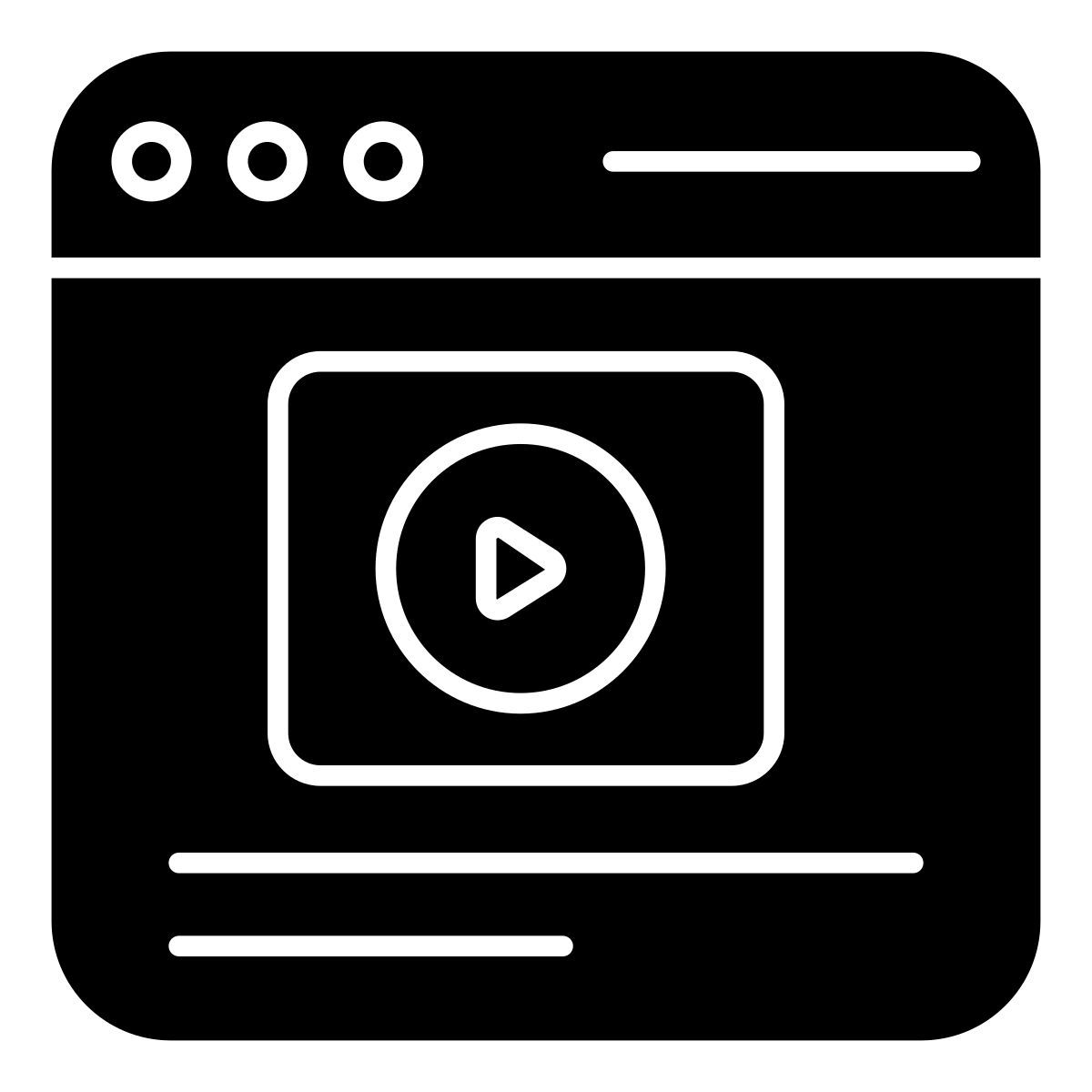 vídeo web icon