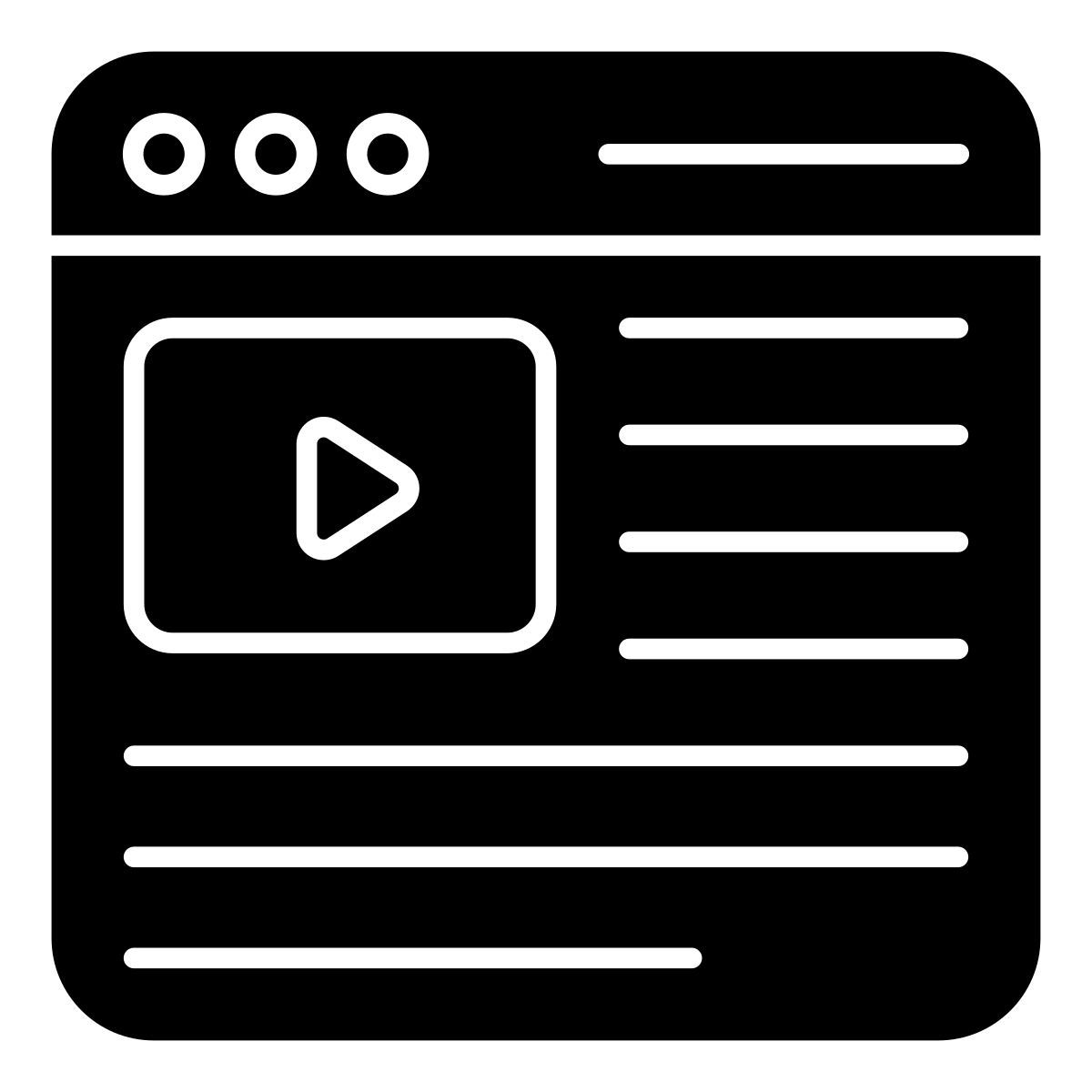 vídeo web icon