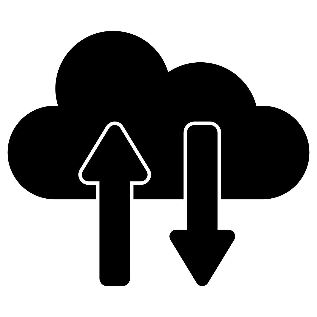 cloud data transfer icon