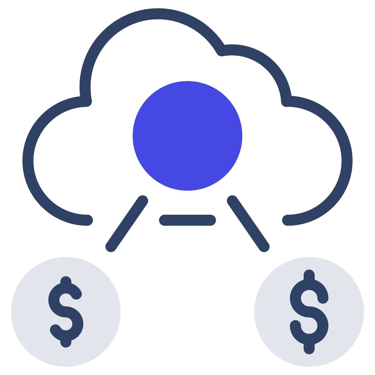 spazio di archiviazione cloud icon