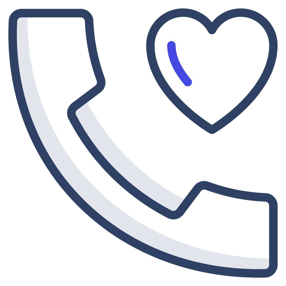 전화 연결이 끊긴 icon