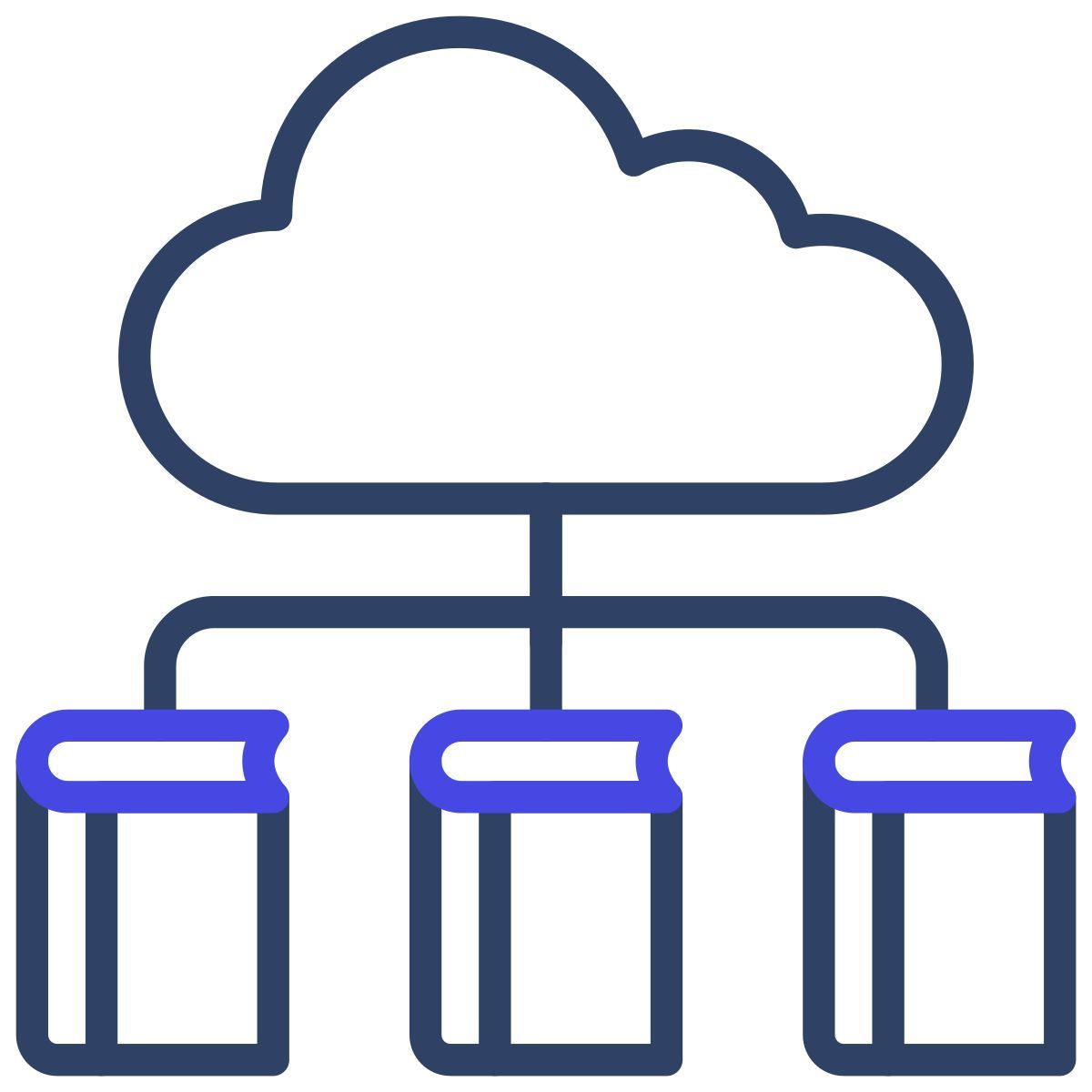 spazio di archiviazione cloud icon
