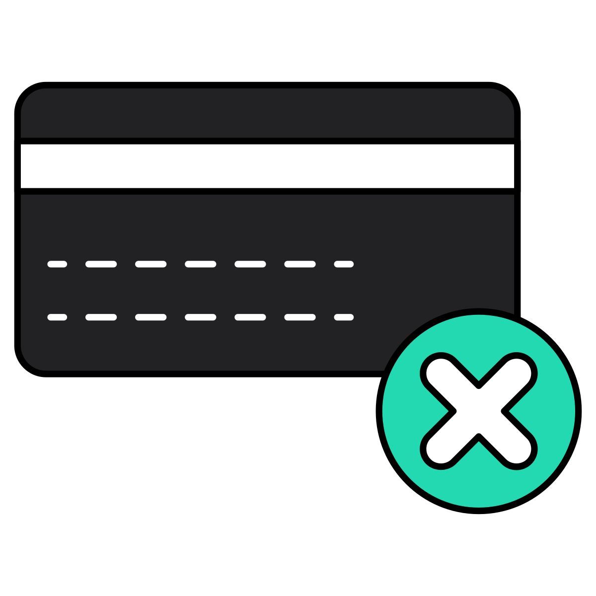card not accepted icon