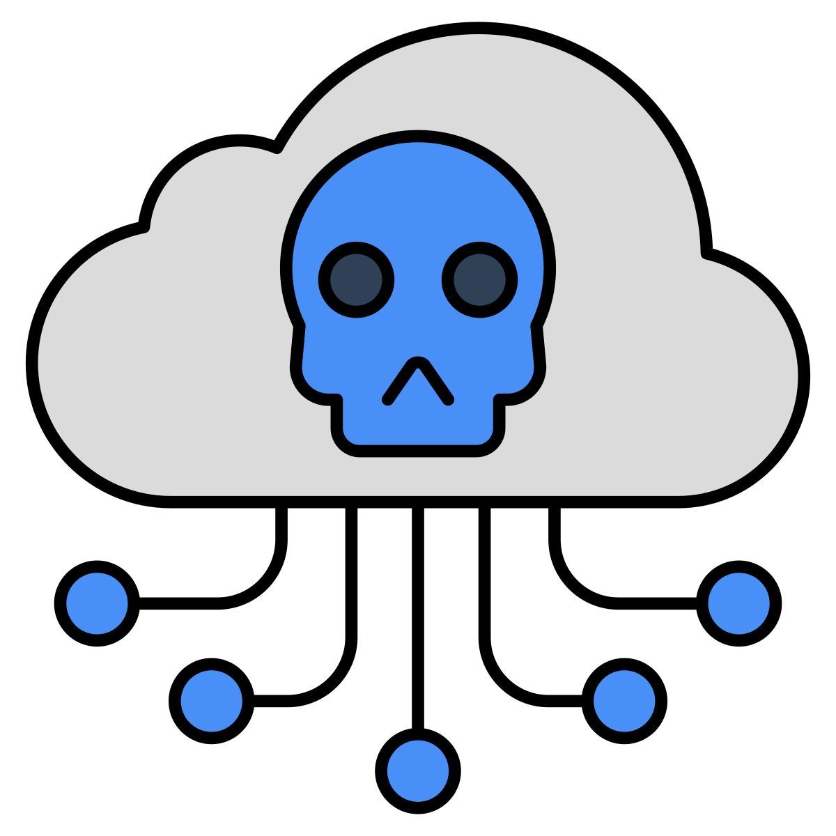 cloud hacking icon