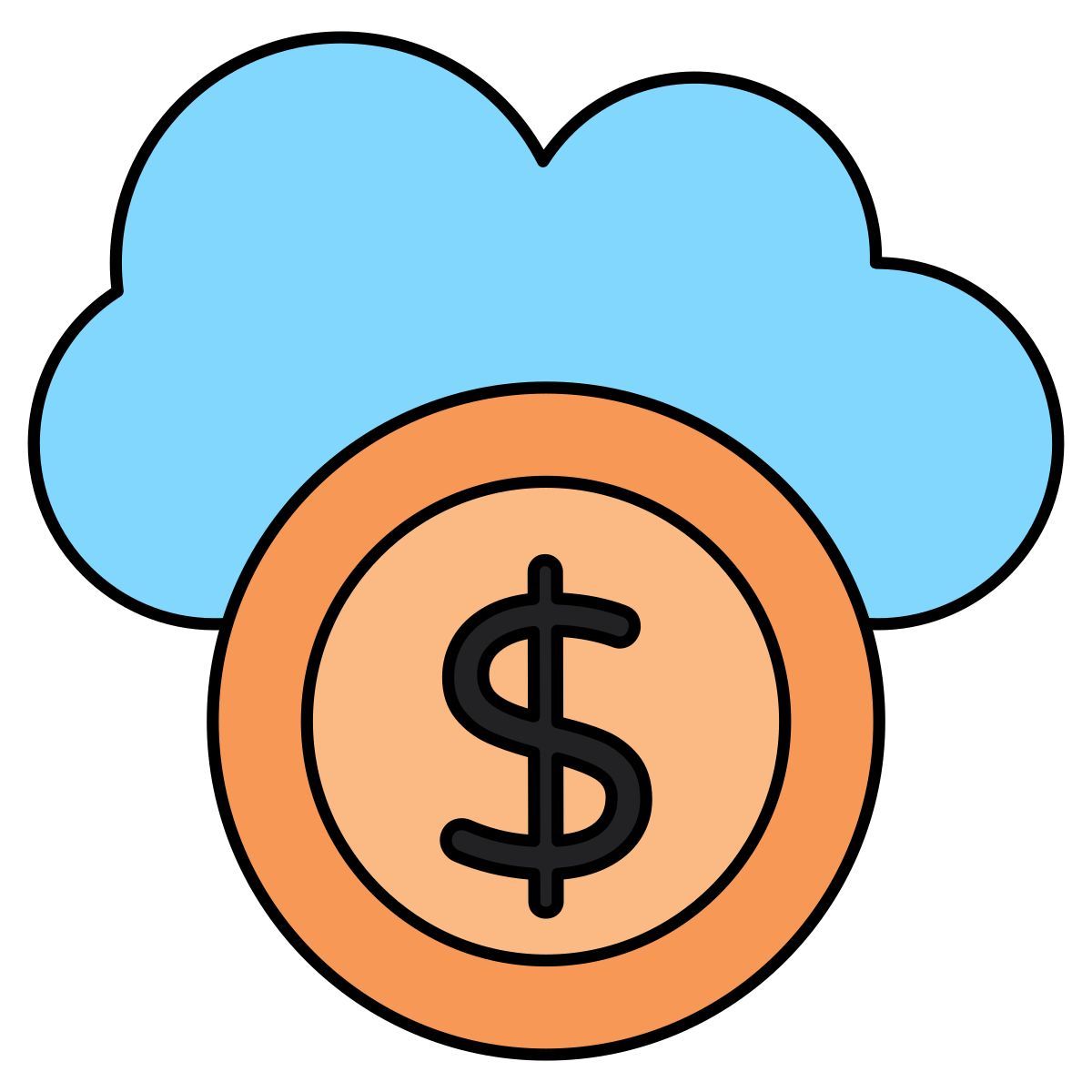 cloud money icon
