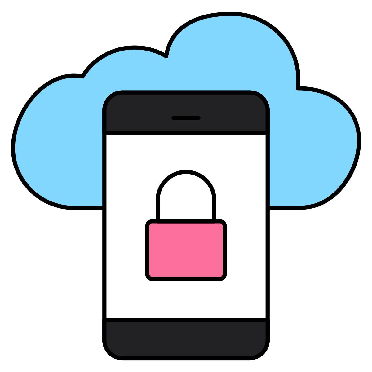 cloud data protection icon