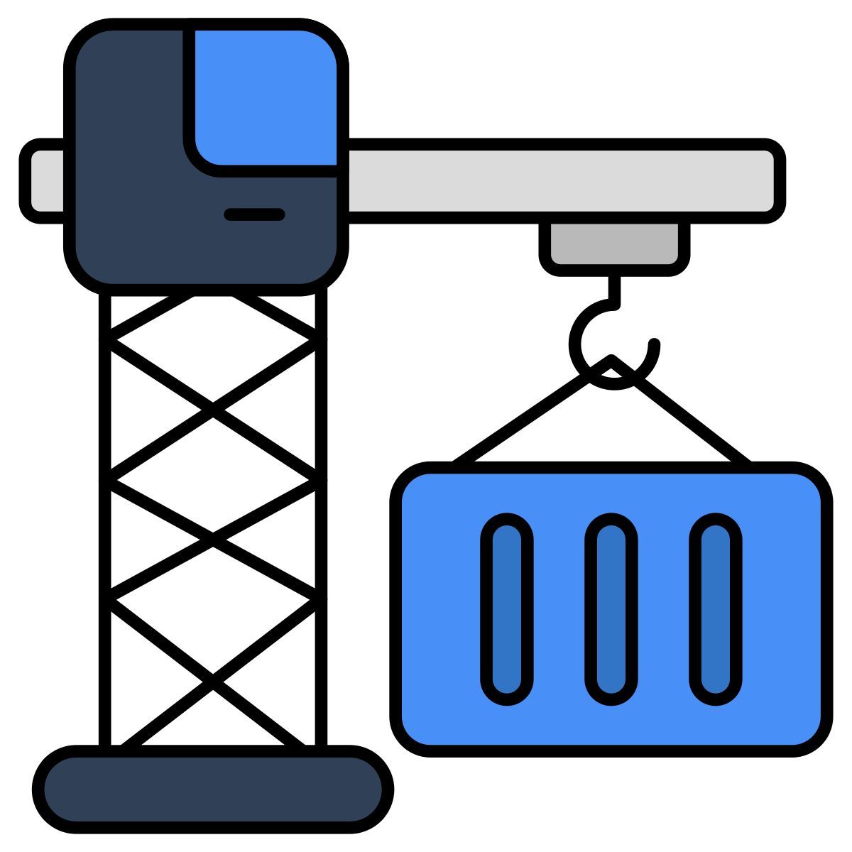 container lifting crane icon