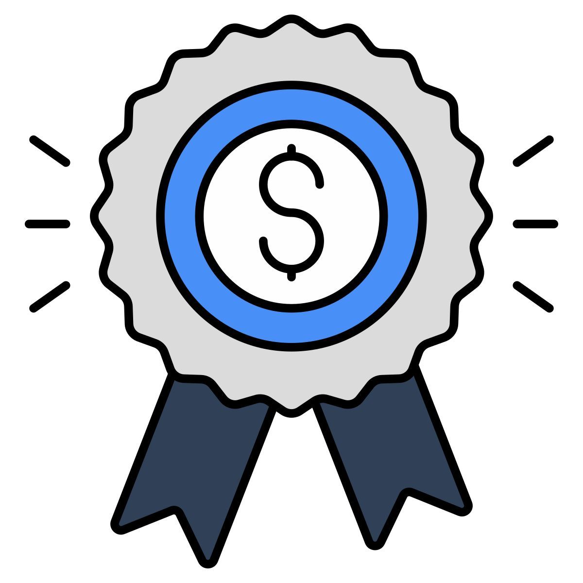distintivo del dollaro icon