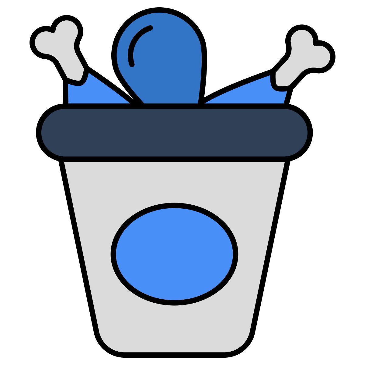 drumstick bucket icon