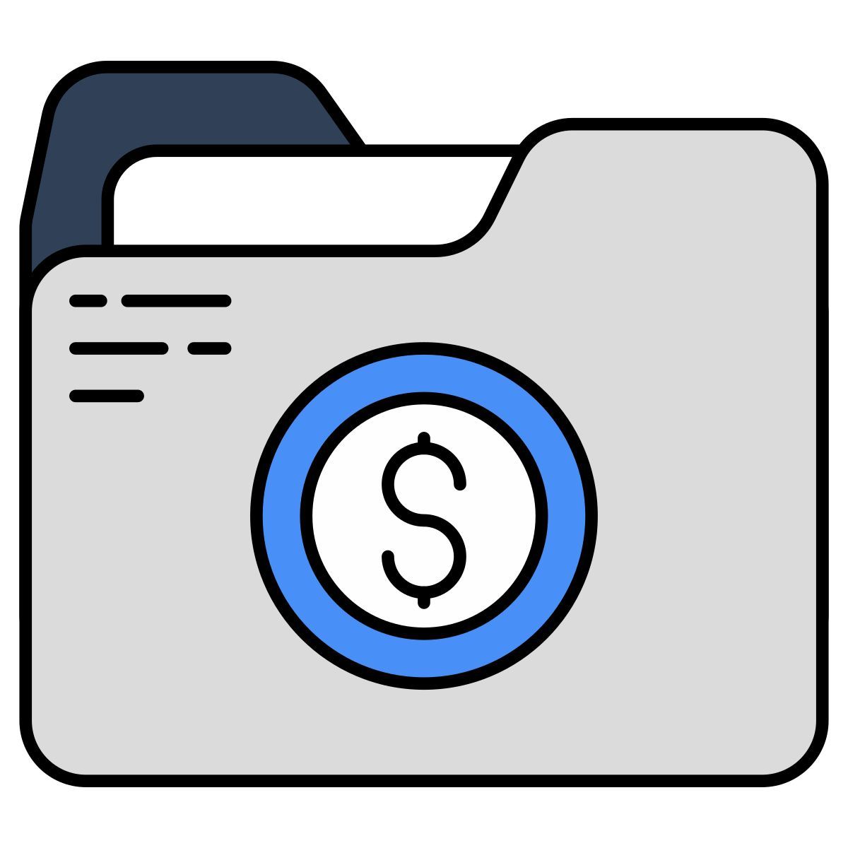 financial folder icon