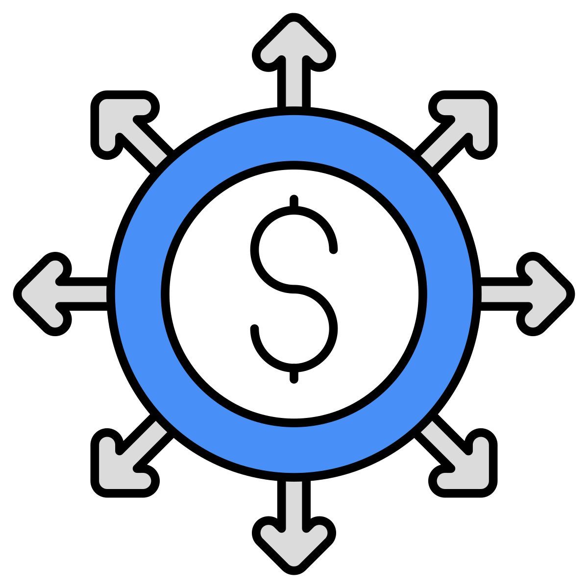 finanzieller abfluss icon