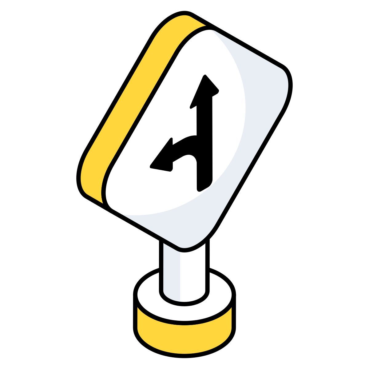 forward left direction sign icon