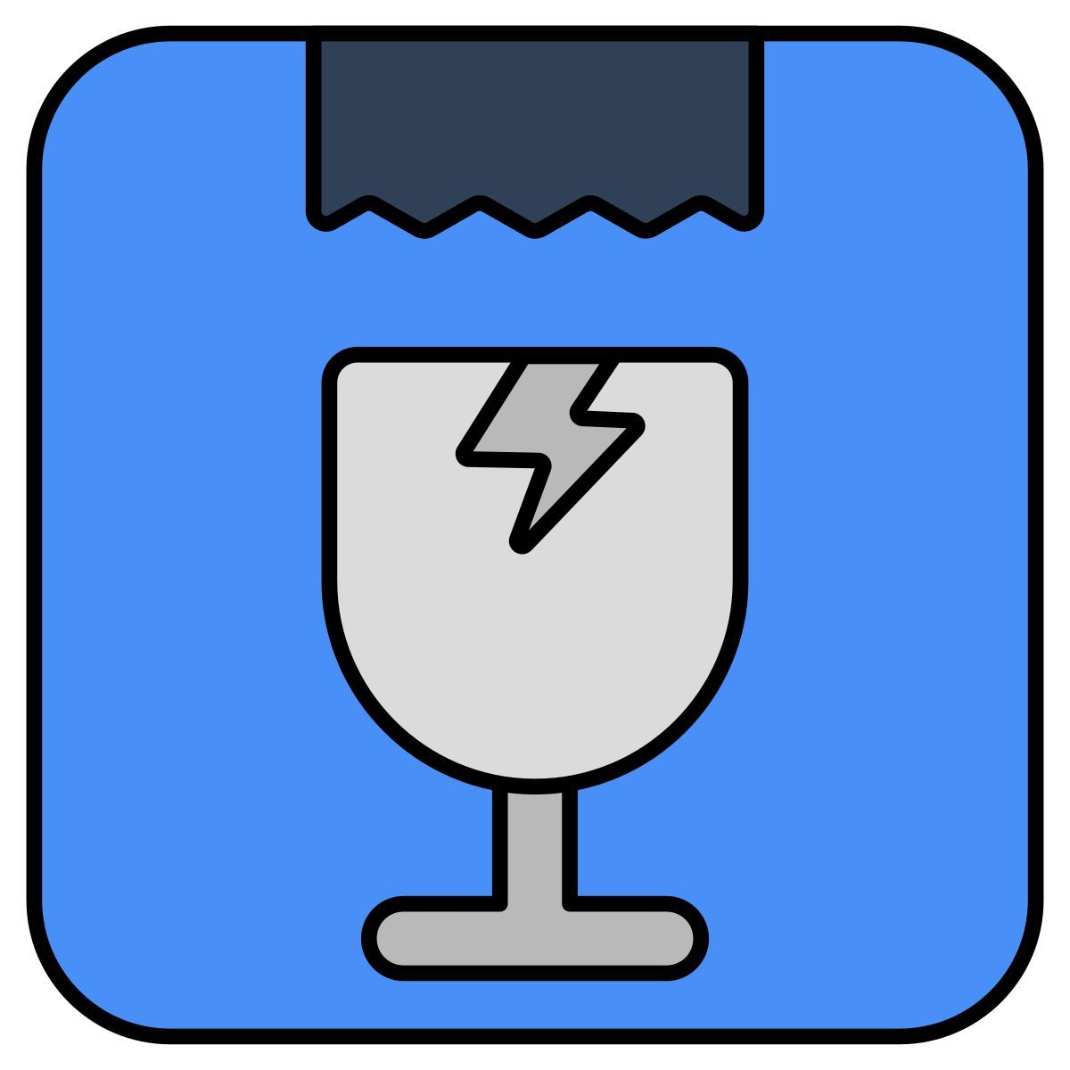 fragile parcel icon