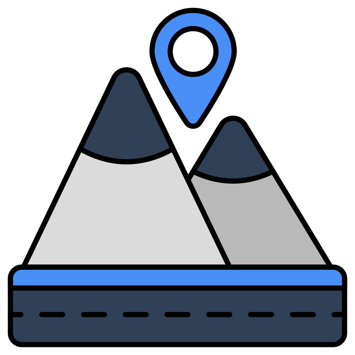 posizione sulle colline icon