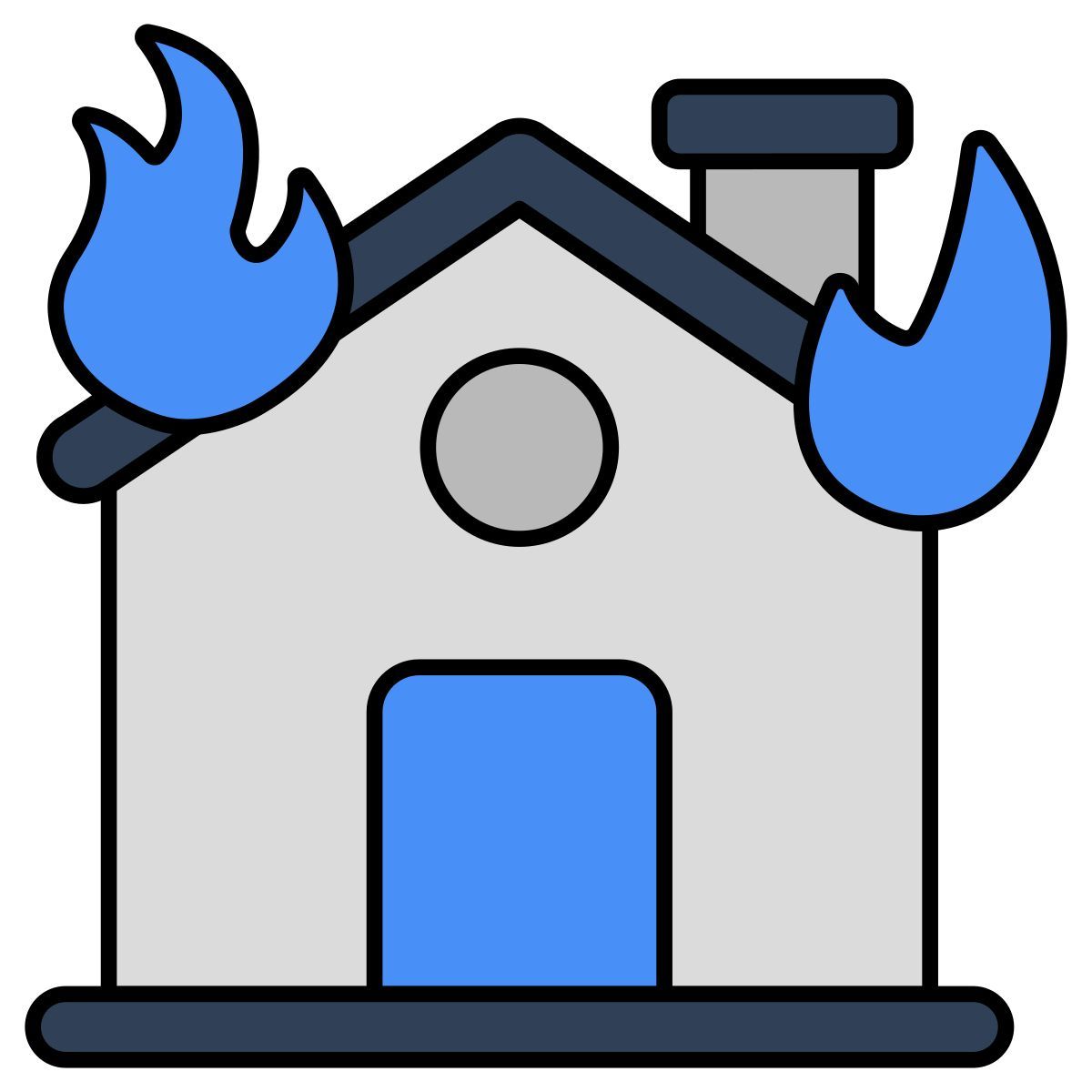 house fire icon