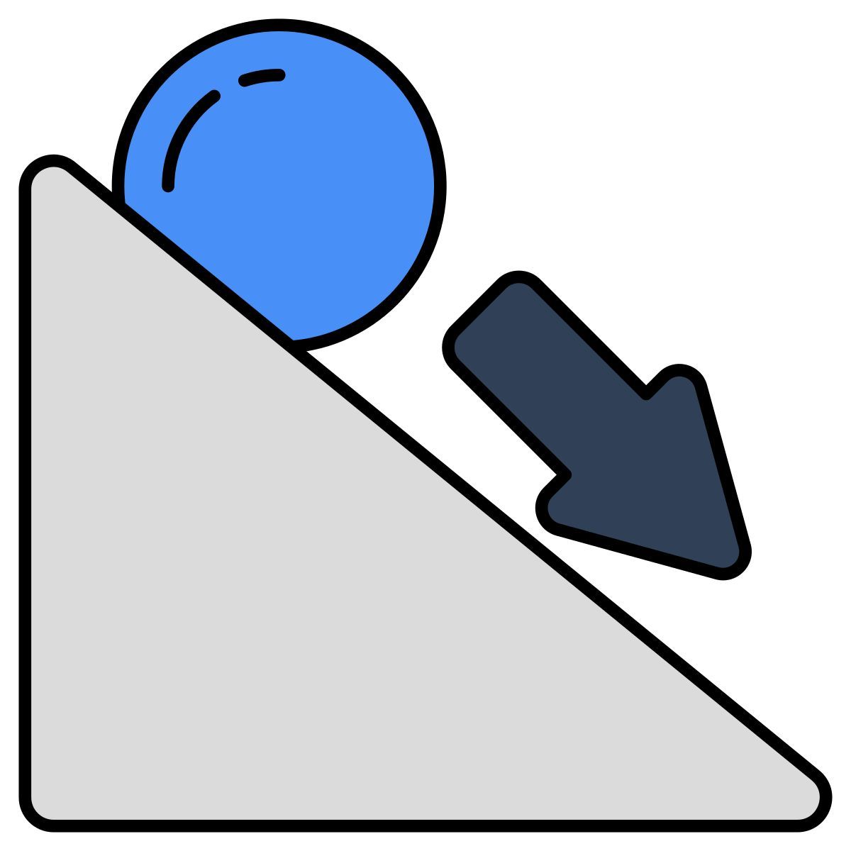 schiefe ebene icon