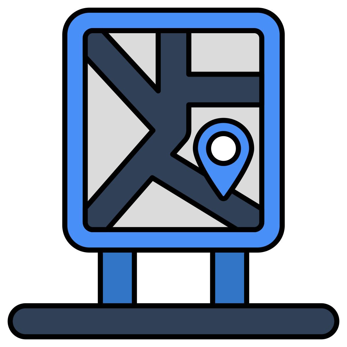 panneau de localisation icon