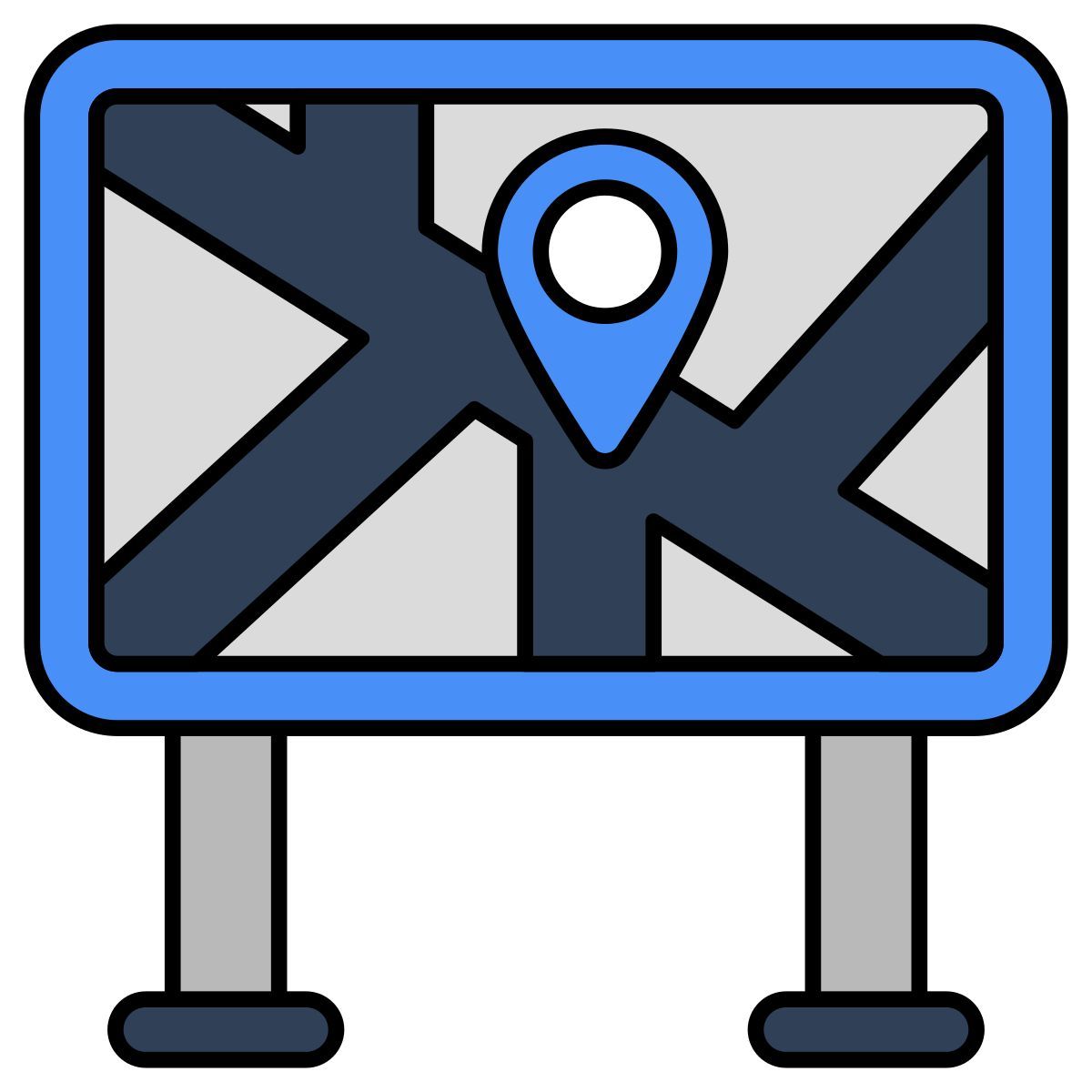 panneau de localisation icon