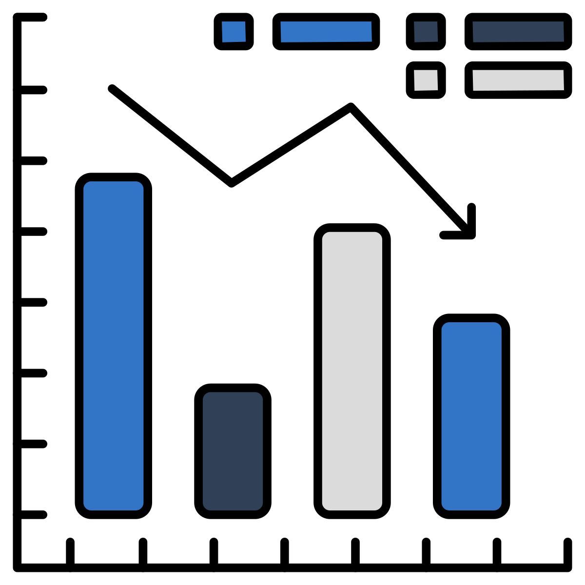 loss chart icon
