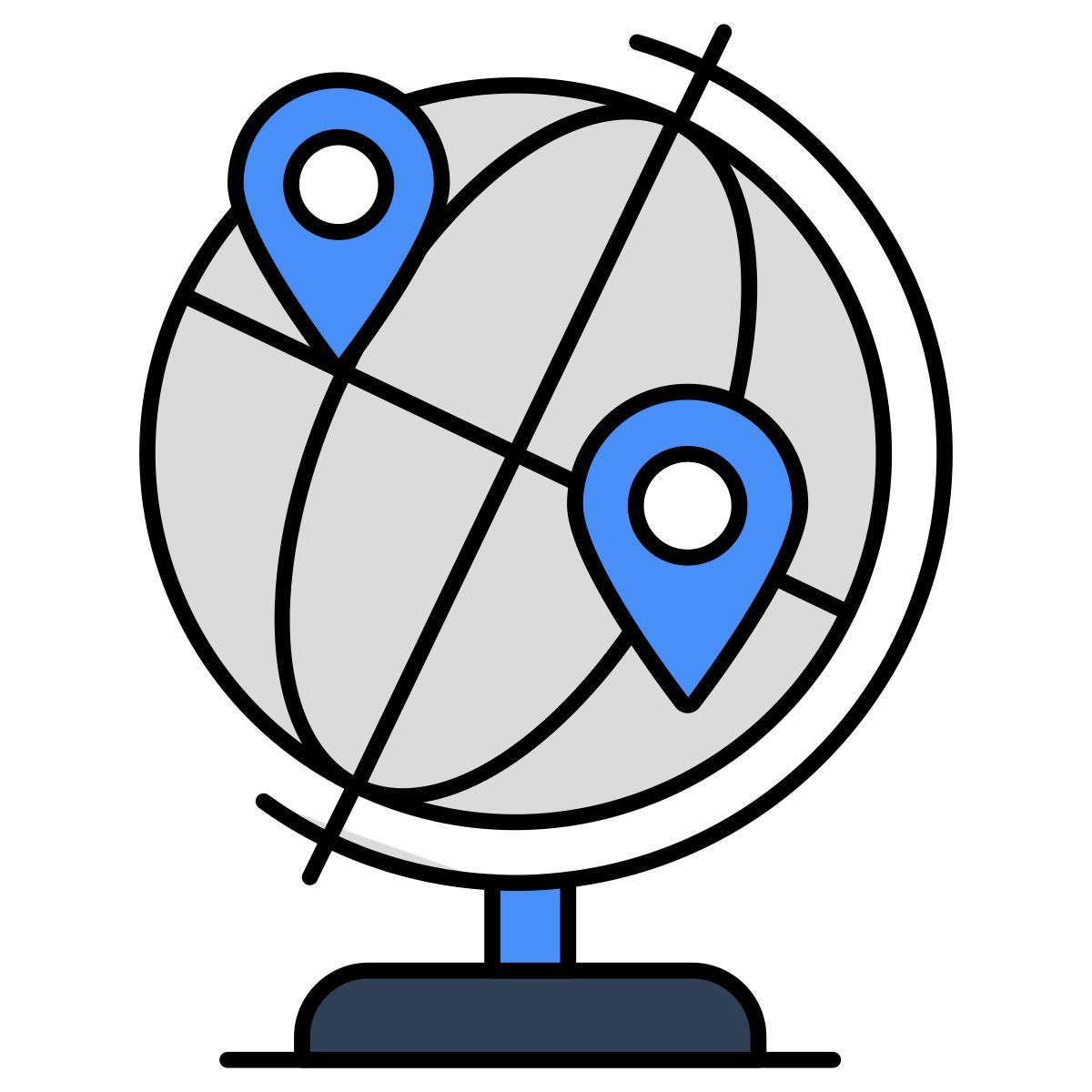 mappa del globo icon