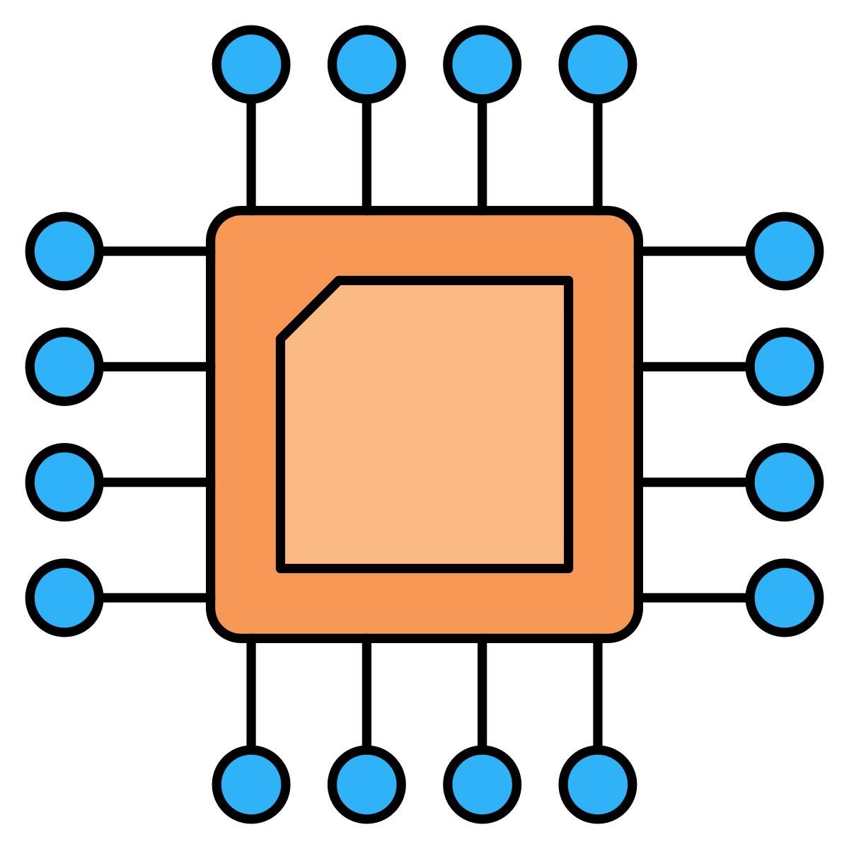 smartphone cpu icon
