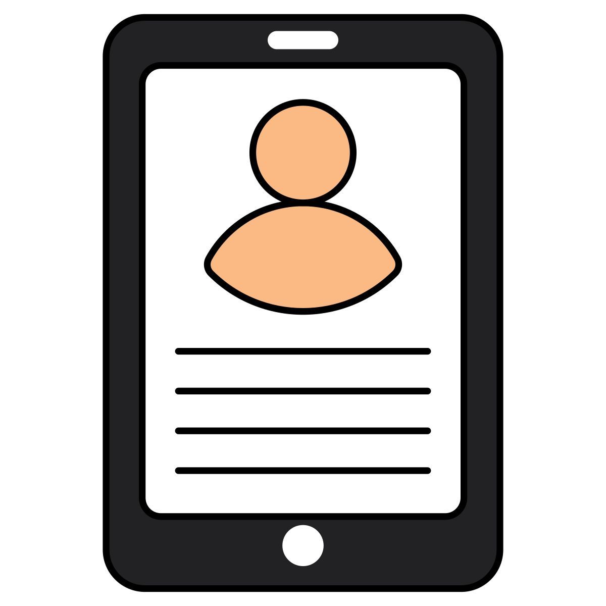 mobile account icon