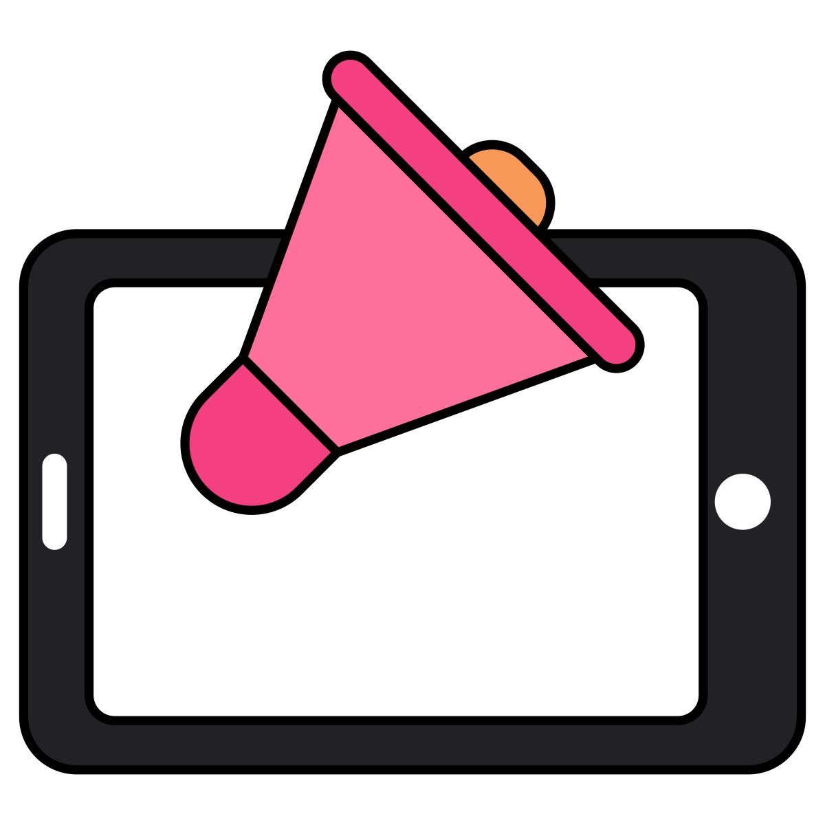 mobile marketing icon