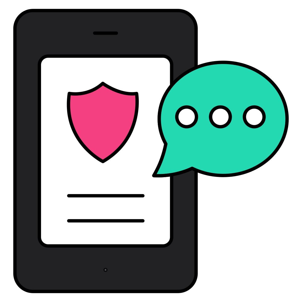 mobile secure chat icon