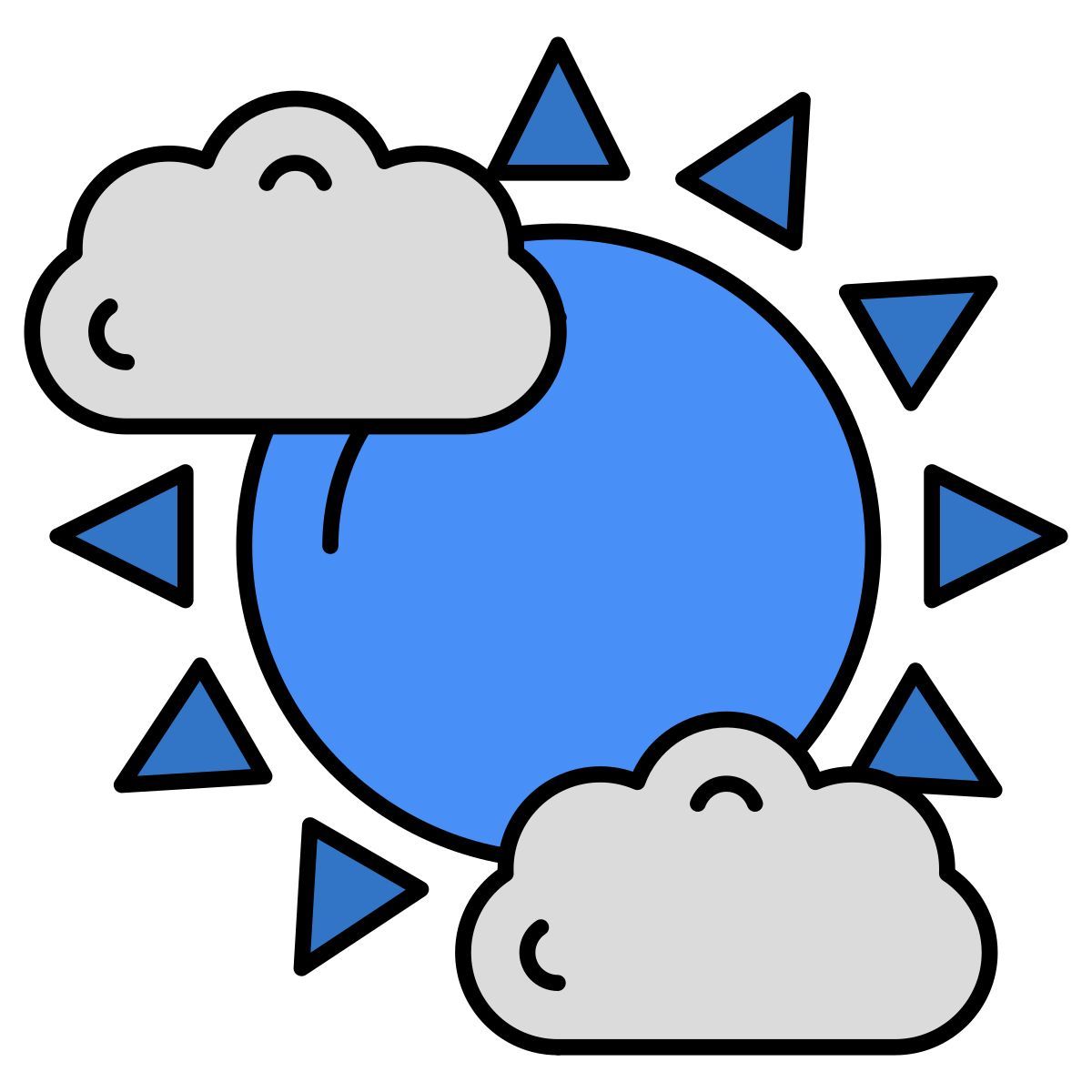 mostly sunny day icon